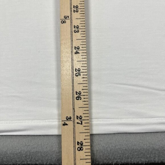 Skims Shirt Womens Medium White Crew Neck Basic Modal Spandex Short Sleeve Tee - Picture 7 of 9